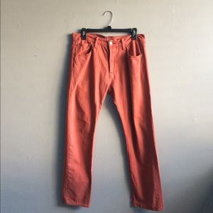 Red-Orange Levi Pants